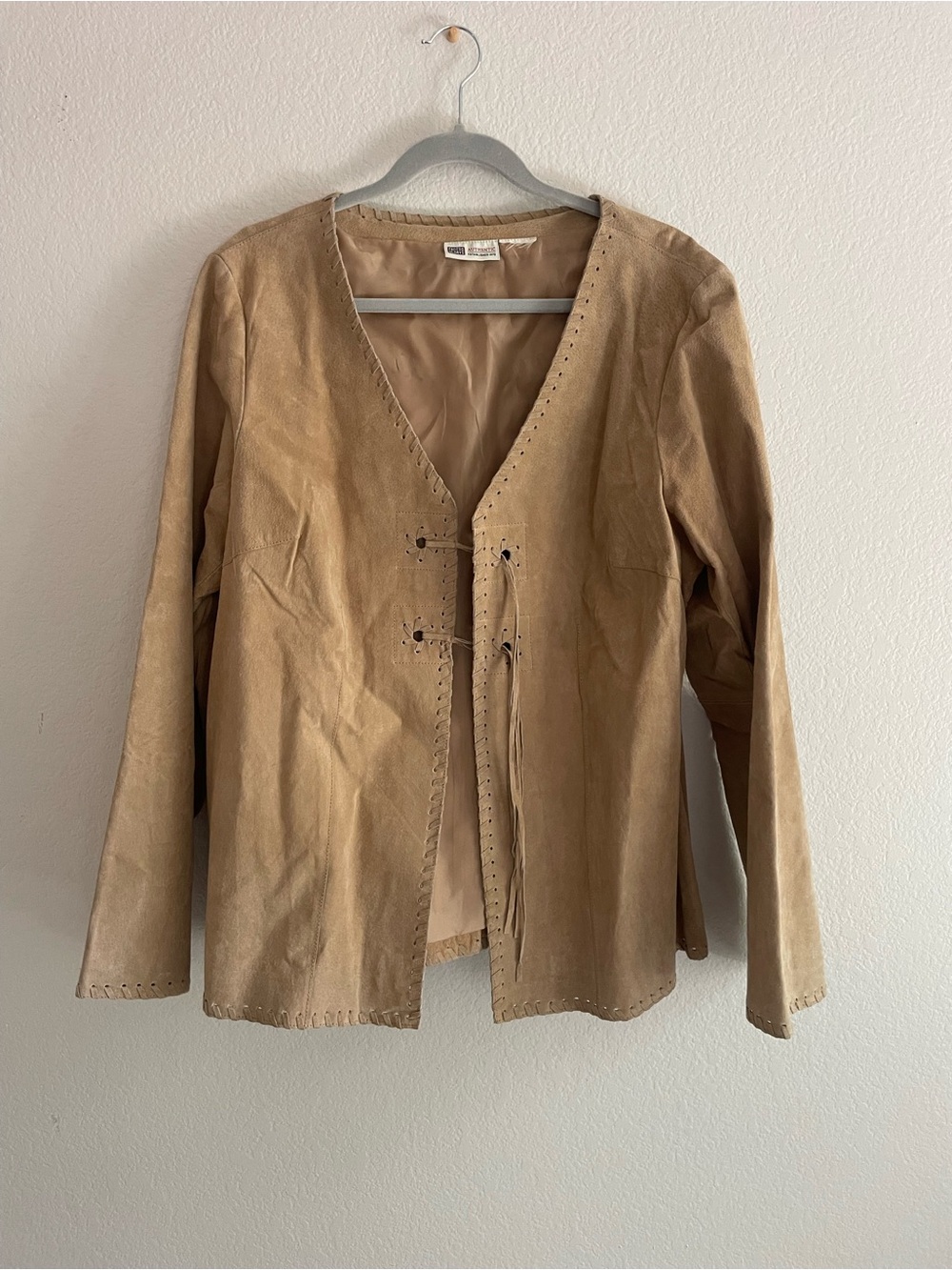 Faded Glory Suede Tan Jacket EUC L/XL